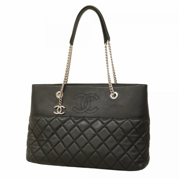 Chanel Matelasse Tote Bag, Lambskin, Black, Women's - Picture 1 of 13